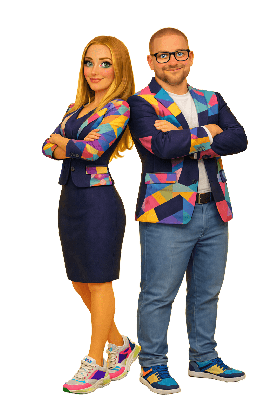 Johanna und Sascha als Pixar Charaktere